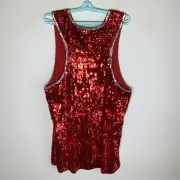 Nasty Gal Collection Womens Sequin Varsity Vest Dress Red Size 14 NWT