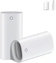 [T Tersely] 【2 Pack】 Charging Adapter for Apple Pencil 1st Generation with 1xCaps and 1xNibs Replacement Accessory, Female to Female Charger Connector