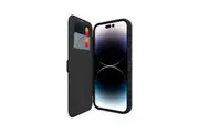 Raptic Urban Slim Leather Folio Case w Card Slot For Apple iPhone 15 Pro Black