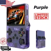 R36S Retro Handheld Video Game Console 15,000 GAMES - 3.5 Inch Screen - Purple