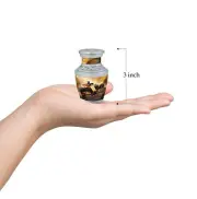 Intense Formula One Racing Scene Burial Urns For Adult Human Ashes 3 Inch