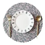4/6PCS Anti-slip Kitchen Mat Insulation Placemats Round Table Coasters Pad Grey