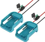 Quperr Power Wheel Adapter with Fuse & Switch, Battery Adapter for Makita 18V Lithium Battery, Power Converter for DIY Work Lights, Ride On Truck, RC Toys and Robotics Pack of 2