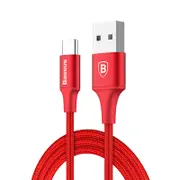2A Led Light Usb Type C Fast Charging Cable 2M For Xiaomi 6 Samsung S8 Oneplus 5 Red