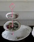 2sets DIY fittings2make PINK BLACK Vintage Cake Plate Stand High tea retro funky