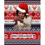 MERRY IMPEACHMAS: FUNNY NANCY PELOSI UGLY CHRISTMAS SWEATER NOTEBOOK & NOTEPAD JOURNAL FOR SCHOOL OR WORK. 7.5 X 9.25 INCH LINED WIDE RU