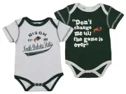 OuterStuff NCAA Infant Dakota State Bisons Bodysuit 2 Pack Set