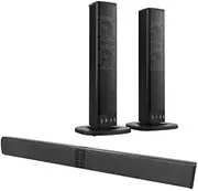XORO 2-in-1 Bluetooth Soundbar HSB 55 with 4 x 5 Watt Power, Compact Design, Can be Used as Separate Stereo Speaker or Soundbar, TWS Technology, 4000 mAh Battery
