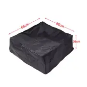 Barbecue Grill BBQ Cover 86*86*36cm Black Waterproof Fire Pit Canvas Square