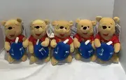 DISNEY STORE HANUKKAH POOH 8" DISNEY BEAN BAG PLUSH TOY Winnie With A Dreidel