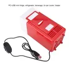 PC USB Mini Refrigerator Fridge Beverage Drink Can Cooler Warmer Red GS0