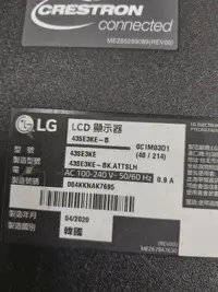 在飛比找露天拍賣優惠-LG43SE3KE-B破片主機板700EAX67925705