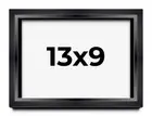 13x9 Shadow Box Frame Black | 1.25 inches Deep Real Wood Contemporary Shadowbox