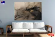 Brown with Gold Ink Abstract Art Wall Canvas Home Decor Australian Made Quality