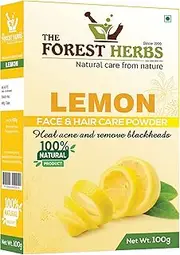 Forest Herbs 100% Natural Organic Lemon Peel Powder For Face Cleanser & Skin Whitening 100Gms