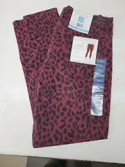 social standard ankle skinny size 10 red cheetah women's jeans / we1187 r4 t29