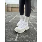 日本限定 一百週年 CONVERSE ALL STAR 100 TREKWAVE MN 厚底帆布鞋 小白鞋 全白