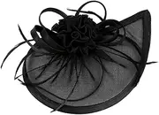 [AKOOSY] Retro Bridal Tops Hat Fascinator Headband for Women Dazzling Decorative Head for Wedding Evening Party Tea Party and Travel Photography Lightweight and Comfortable Design