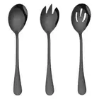 1 Set stainless steel serving fork Cutlery Chef Spoons Salad Servers Salad