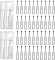uxcell 40pcs Exacto Knife Blades #A16 Hobby Knife Replacement Blades Spare Precision Exacto Blades Hobby Knife Blade Refills for DIY, Art, Cutting, Carving, Scrapbooking, Stencil