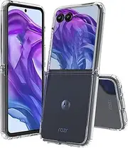 [Lzzox] for Motorola Razr 60 Ultra Clear Case Anti-Shedding Design Transparent Air-Corner Drop-Resistant Shockproof Soft Hard Back Cover (Razr 60 Ultra)