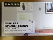 Sanus WSS22-W1 White Fixed-Height Stands for Wireless Speakers - Pair