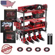 Durable Cordless Drill Storage Rack - 4 Shelves, Scratch and Rust Resistant