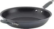 [Anolon] Advanced Home Hard Anodized Nonstick Frying Pan/Skillet with Helper Handle, 14.5 Inch, Moonstone