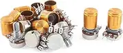 Aexit 10 (Potentiometer) Pcs B5K 5K Ohm Linear Taper Rotary Potentiometers w (89ry274qf723) Control Knob