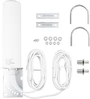 BOOBRIE 4G 5G LTE Outdoor Antenna 10dBi SMA TS9 Adapter 698-2700 3300-3800MHz WiFi Dual SMA Male 5M RG58 Cable High Gain OmniDirectional for Router Hotspot