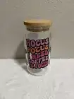 Handmade Halloween Libby Glass Cup With Bamboo Lid And Straw
