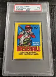 1979 O-Pee-Chee Baseball Wax Pack STEVE YEAGER BACK PSA 9 OPC (Topps) Sealed
