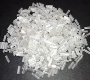 Transparent Crystal Clear Czech Glass Bugle Beads 20 Gram Lot Vintage 3.25 BPI