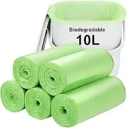 Biodegradable Trash Bags 120PCS, Aievrgad 2.6Gallon/10L Small Garbage Bags/for Countertop Bin. Bin Liner/Trash/Rubbish Bags, 100% Recycled,Tough, degradable, Compost Bags for Food/Household/Garden
