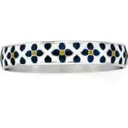 NWT Brighton BELLA LUCCA Luca Yellow Blue Flower Bangle Bracelet MSRP $48