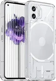 EabHulie Nothing Phone (2) Case, Clear PC Back TPU Bumper Case Cover for Nothing Phone (2) Transparent