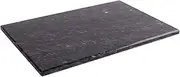 Argon Tableware Marble Placemats - 30cm x 20cm - Black - Pack of 1 - Rectangle Placemats Dining Mat Table Mat Plate Serving Trays for Appetizers, Lunch, Mains, Parties, Food Presentation
