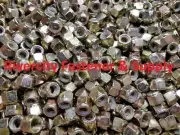 (1000) 3/8-16 Coarse Thread Grade 8 Nylon Insert Hex Lock Stop Nut Yellow Zinc
