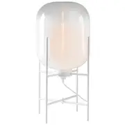 Voss 35 Glass Table Lamps White | Marden Designer