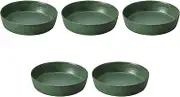 Set of 5, Deep Green Kiridachi Medium Bowl, 6.9 x 1.6 inches (17.5 x 4 cm) | Bowl Medium Setomonohonpo