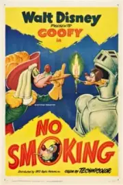 No Smoking Poster Left Goofy 1951 OLD MOVIE PHOTO