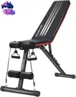 Adjustable Incline Decline Exercise Bench with Resistance Bands