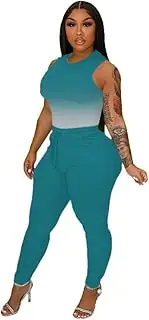 [TOPSRANI] Womens Two Piece Outfits Bodycon Tracksuit Sweatsuits Solid Jogger Biker Workout Gym Lounge Short Sleeve Pant Sets