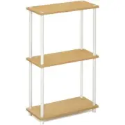 Furinno 10024BE/WH Turn-N-Tube 3-Tier Compact Multipurpose Shelf Display Rack...