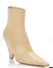 Bottega Veneta POINTED TOE WEDGE HEEL ANKLE BOOTS Women Sz 38.5 Cane Sugar NIB