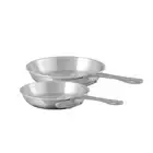 Mauviel M'Cook SB 2-Piece Frying Pan Set W/ Brushed Cast Stainless Steel Handle