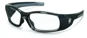 R3 Safety SR110 Swagger Safety Glasses, Black Frame, Clear Lens