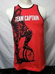CAPTAIN MORGAN RUM TEAM CAPTAIN TANK TOP SHIRT Size Small - Red