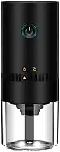 Coffee Bean Grinder Small Household Electric 6 Gears d Thickn Ceramic Grinding Core Portable Grinder Cup USB Self Stop After Grinding Black One Size