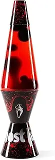 Spencer Gifts Lava® Lamp - 14.5" Ghost Face - The Original Motion Lamp - Black Wax and Red Liquid with Ghost Face Printed Base Exclusive